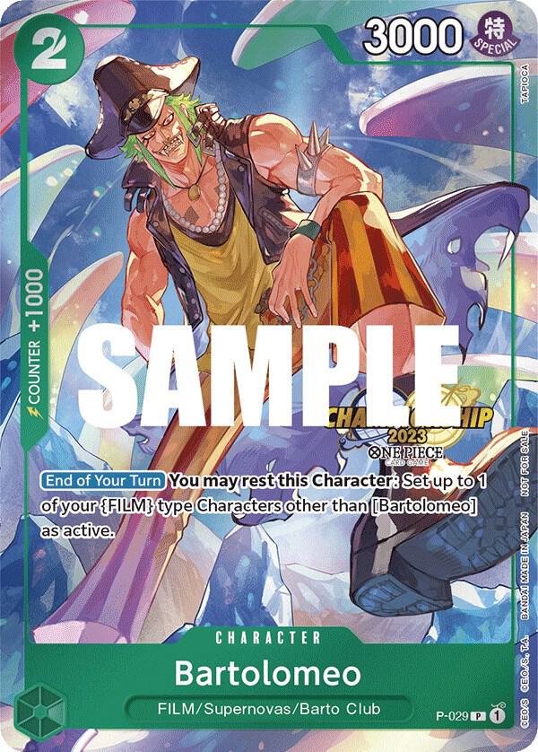 Bartolomeo (CS 2023 Event Pack) P-029 card from One Piece Promotion Cards