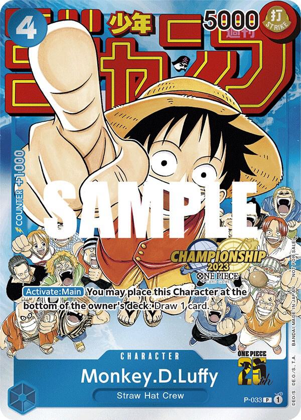 Monkey.D.Luffy (CS 2023 Event Pack) P-033 card from One Piece Promotion Cards