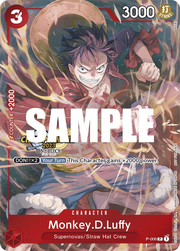 Monkey.D.Luffy (CS 2023 Celebration Pack) P-006 card from One Piece Promotion Cards