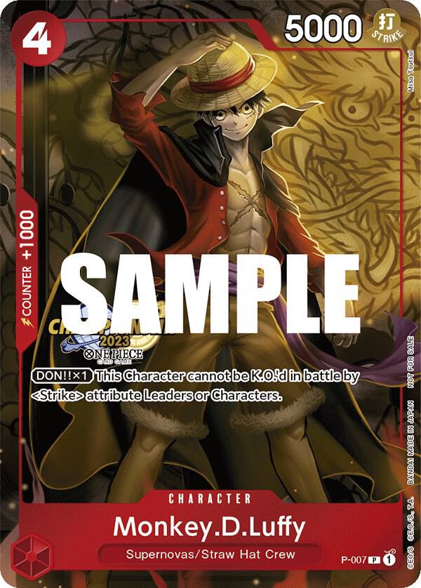 Monkey.D.Luffy (CS 2023 Celebration Pack) P-007 card from One Piece Promotion Cards