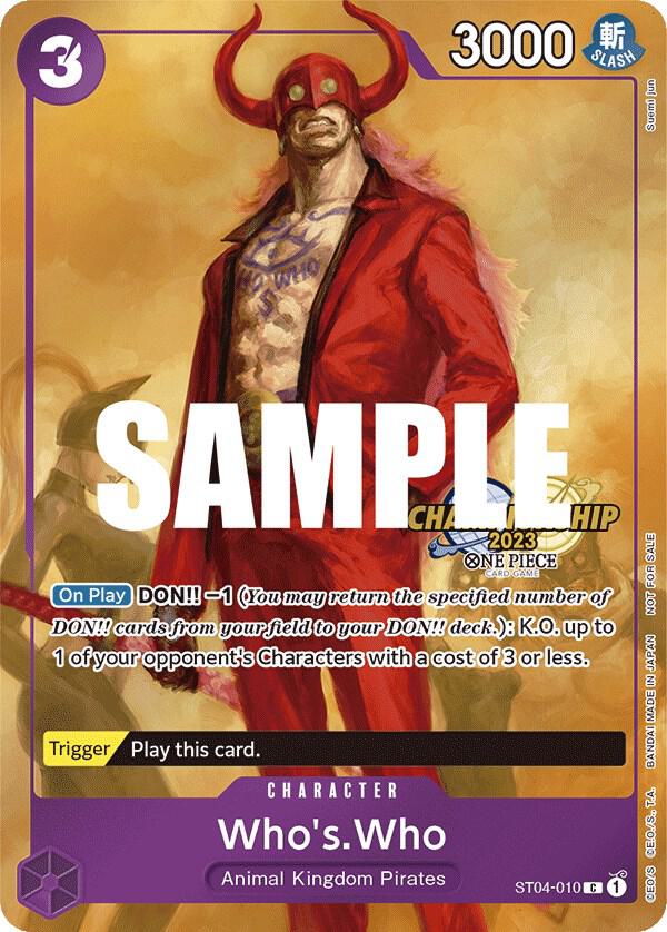 Who's.Who (CS 2023 Celebration Pack) ST04-010 card from One Piece Promotion Cards