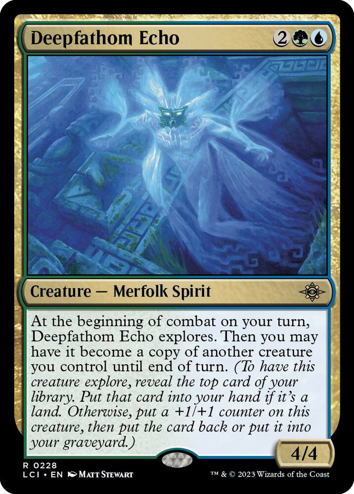 Deepfathom Echo 228 card from The Lost Caverns of Ixalan