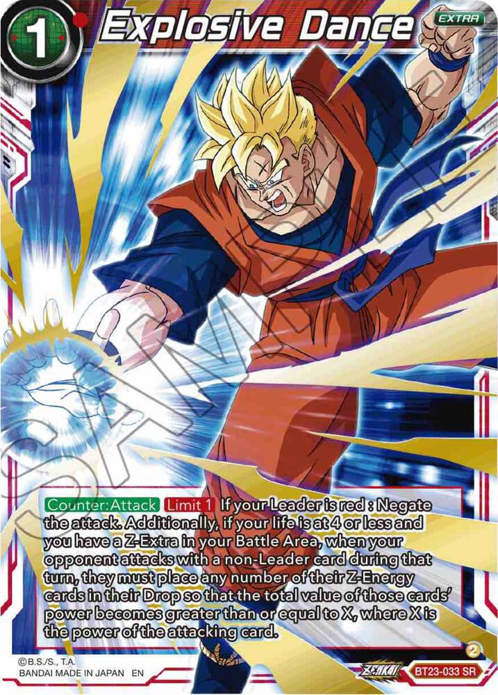 Explosive Dance BT23-033 card from Perfect Combination