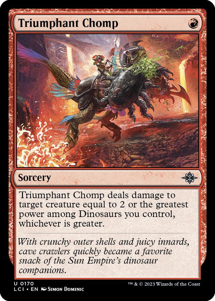 Triumphant Chomp 170 card from The Lost Caverns of Ixalan