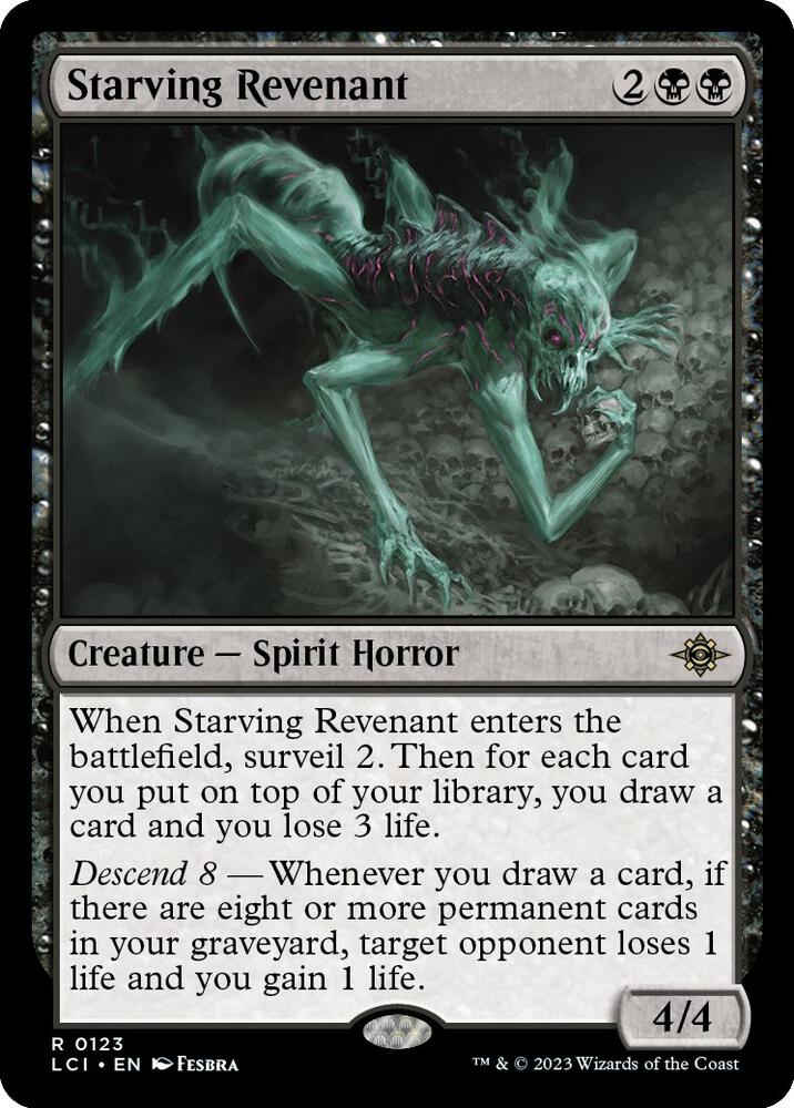 Starving Revenant 123 card from The Lost Caverns of Ixalan