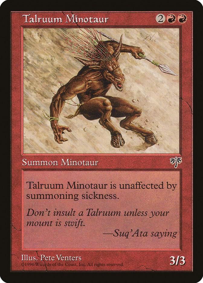 Talruum Minotaur card from Mirage