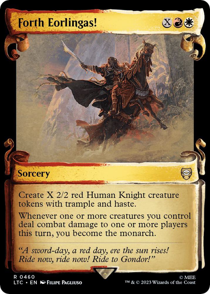 Forth Eorlingas! (Showcase Scrolls) 460 card from Commander: The Lord of the Rings: Tales of Middle-earth