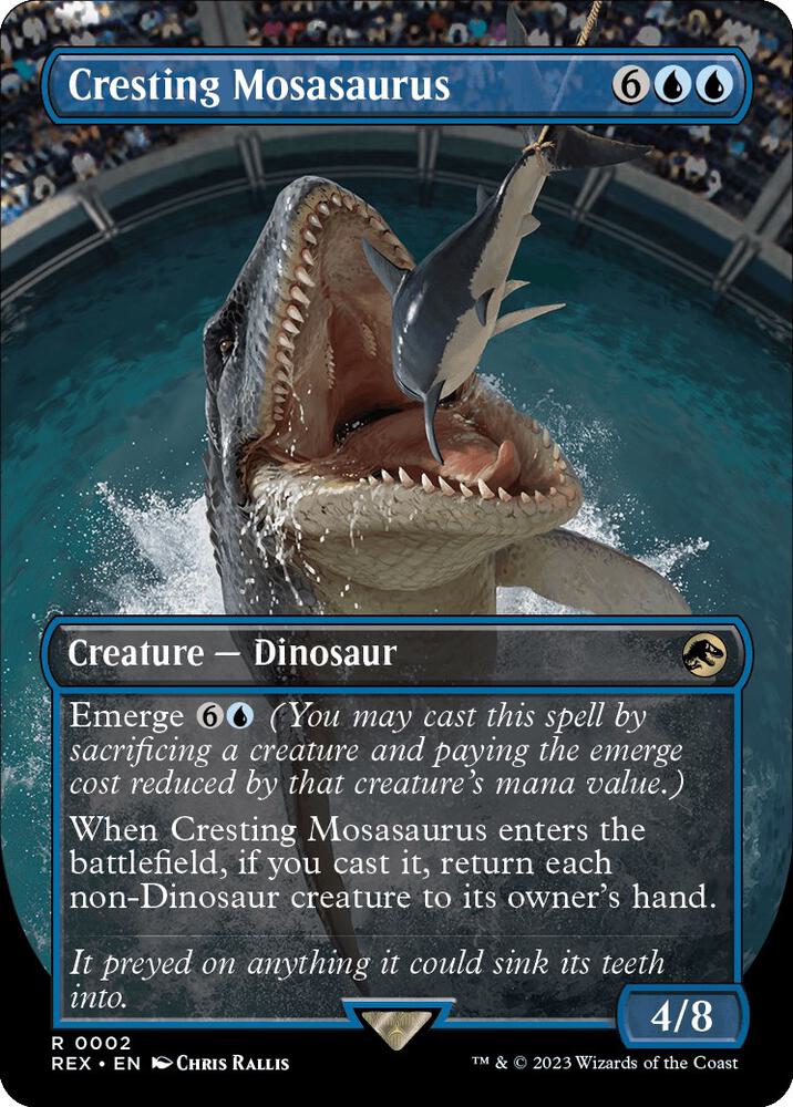 Cresting Mosasaurus (Borderless) 2 card from Universes Beyond: Jurassic World Collection
