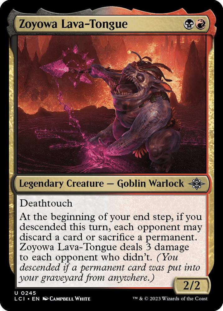 Zoyowa Lava-Tongue 245 card from The Lost Caverns of Ixalan