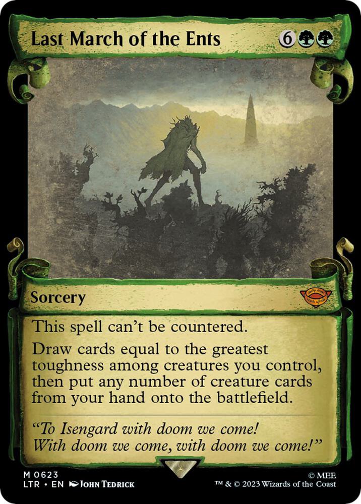 Last March of the Ents (Showcase Scrolls) 623 card from Universes Beyond: The Lord of the Rings: Tales of Middle-earth