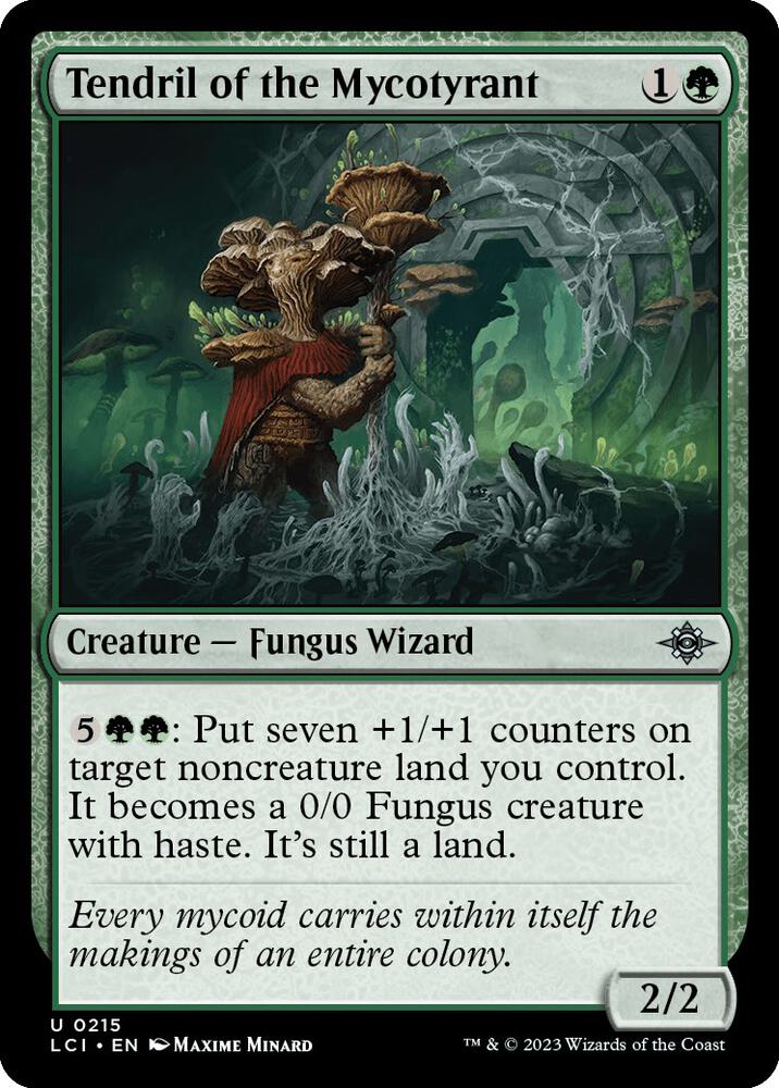 Tendril of the Mycotyrant 215 card from The Lost Caverns of Ixalan