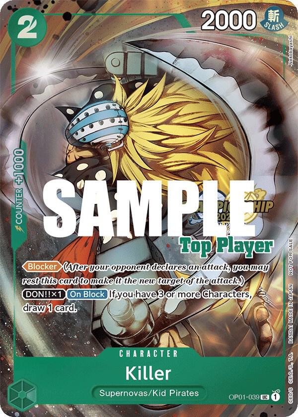 Killer (CS 2023 Top Players Pack) OP01-039 card from One Piece Promotion Cards