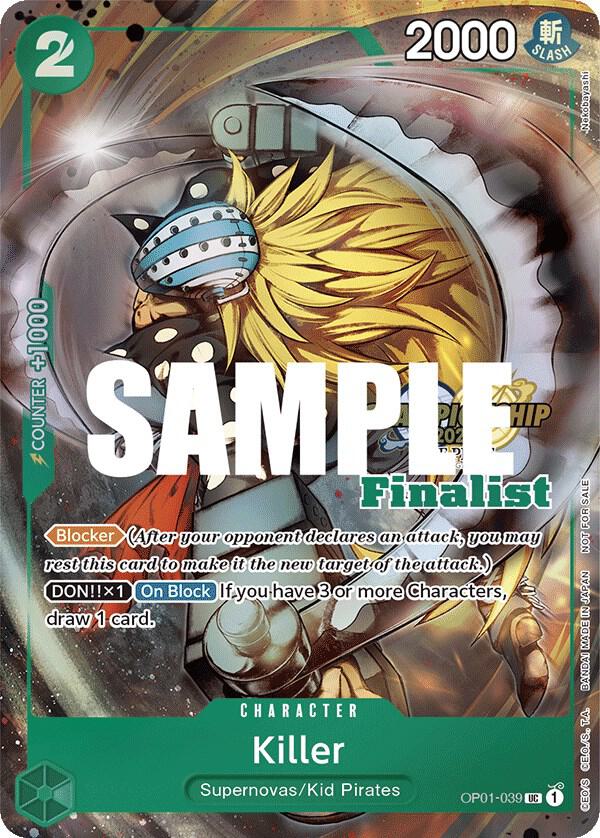 Killer (CS 2023 Top Players Pack) [Finalist] OP01-039 card from One Piece Promotion Cards
