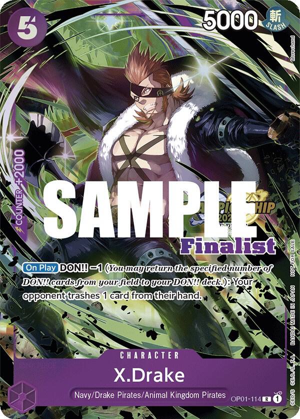 X.Drake (CS 2023 Top Players Pack) [Finalist] OP01-114 card from One Piece Promotion Cards