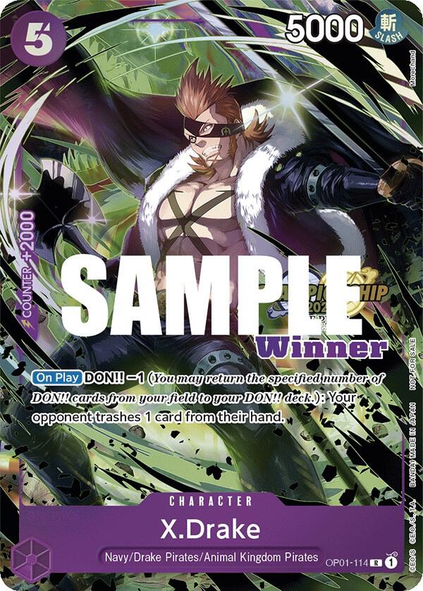 X.Drake (CS 2023 Top Players Pack) [Winner] OP01-114 card from One Piece Promotion Cards
