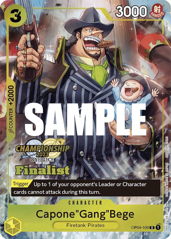 Capone"Gang"Bege (CS 2023 Top Players Pack) [Finalist] OP04-100 card from One Piece Promotion Cards