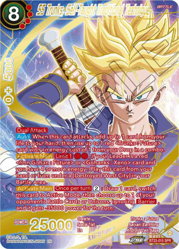SS Trunks, Self-Taught Traditional Technique (SPR) BT23-015 card from Perfect Combination