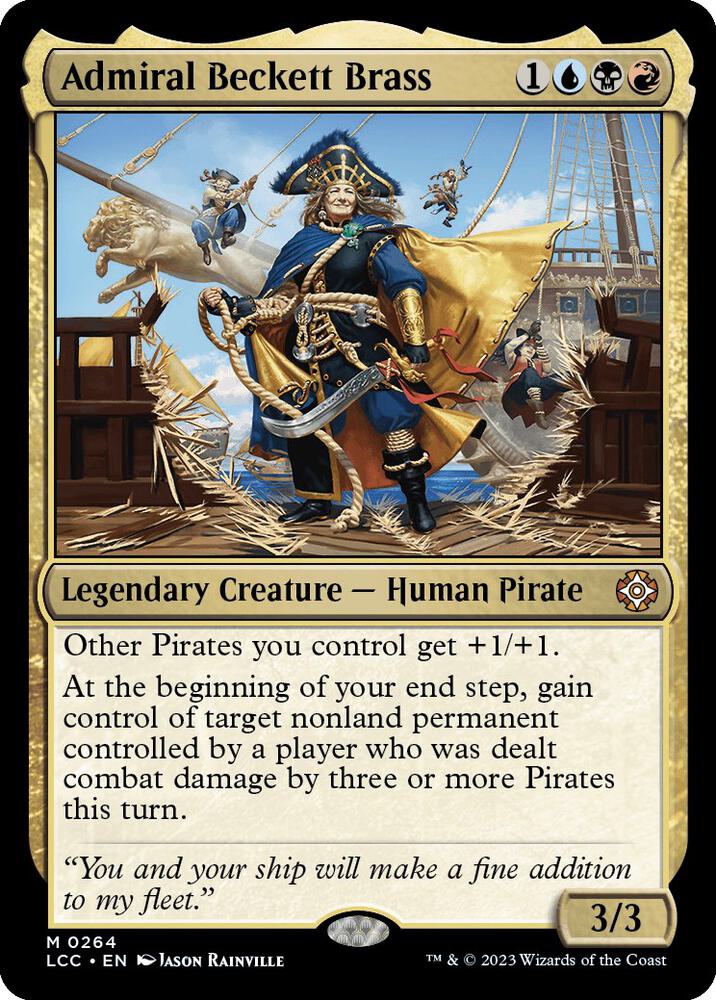 Admiral Beckett Brass 264 card from Commander: The Lost Caverns of Ixalan