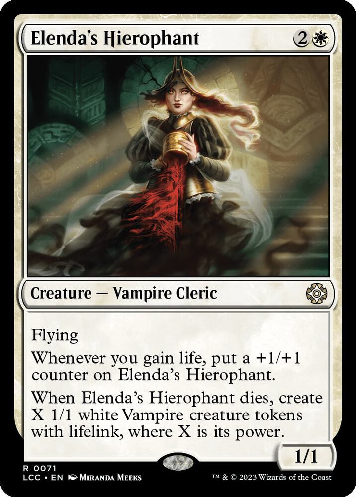 Elenda's Hierophant 71 card from Commander: The Lost Caverns of Ixalan