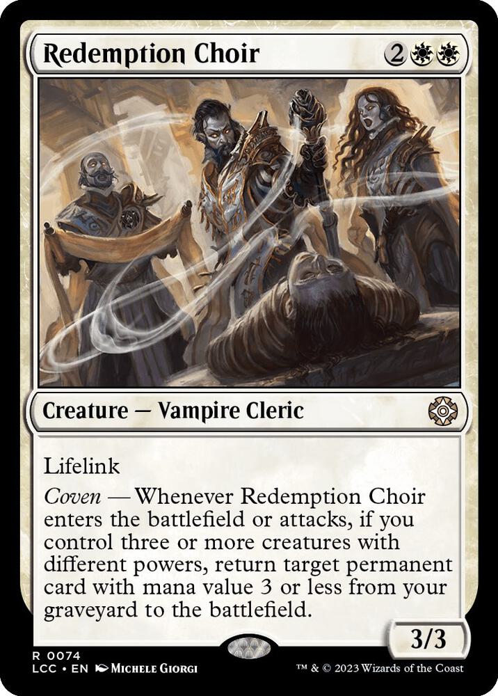 Redemption Choir 74 card from Commander: The Lost Caverns of Ixalan