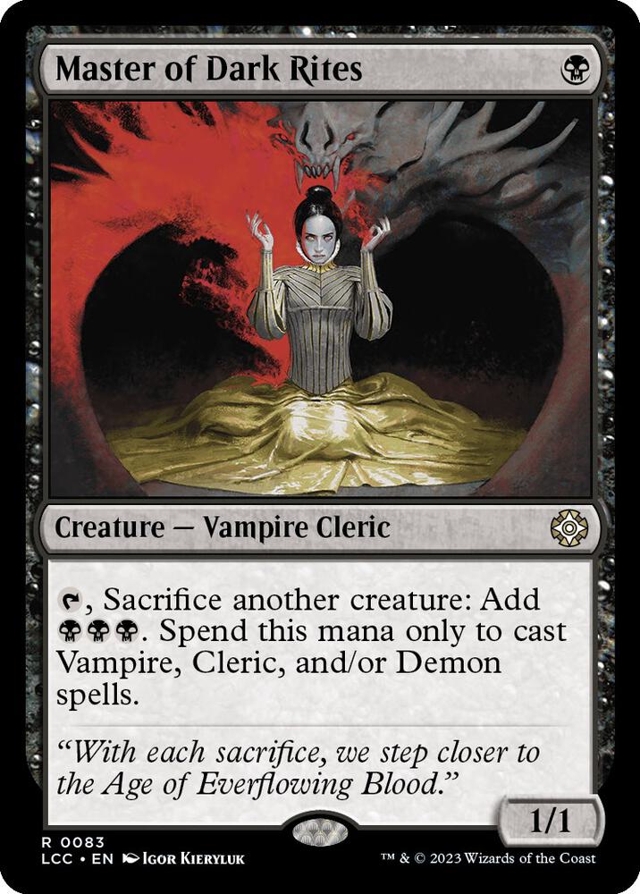 Master of Dark Rites 83 card from Commander: The Lost Caverns of Ixalan