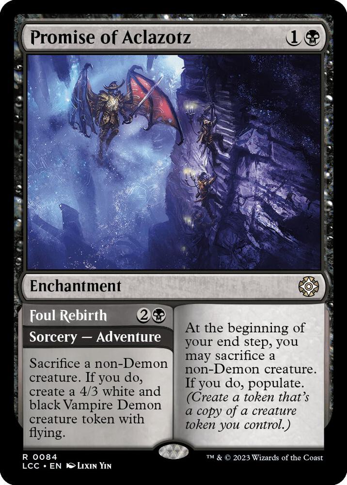 Promise of Aclazotz 84 card from Commander: The Lost Caverns of Ixalan