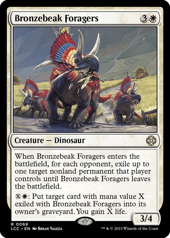 Bronzebeak Foragers 69 card from Commander: The Lost Caverns of Ixalan