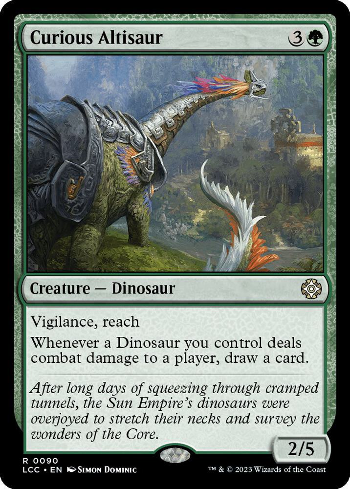 Curious Altisaur 90 card from Commander: The Lost Caverns of Ixalan