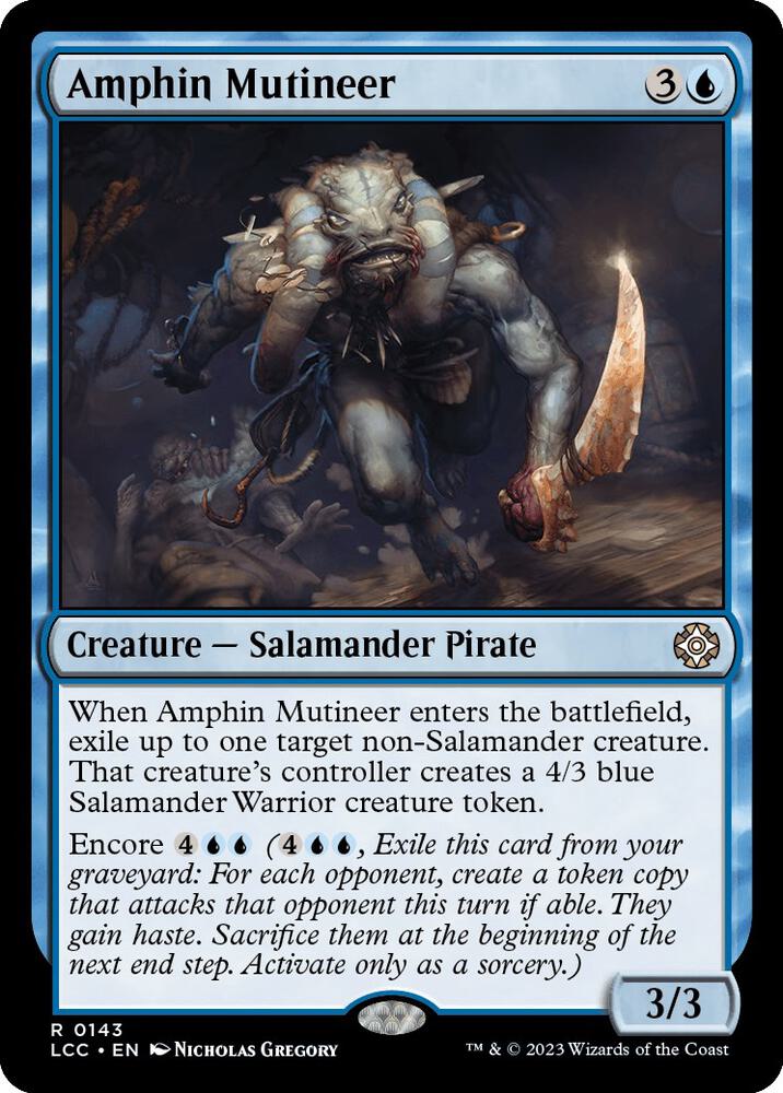 Amphin Mutineer 143 card from Commander: The Lost Caverns of Ixalan