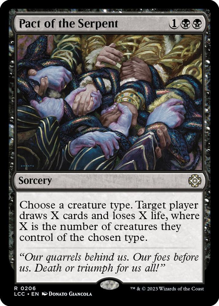 Pact of the Serpent 206 card from Commander: The Lost Caverns of Ixalan