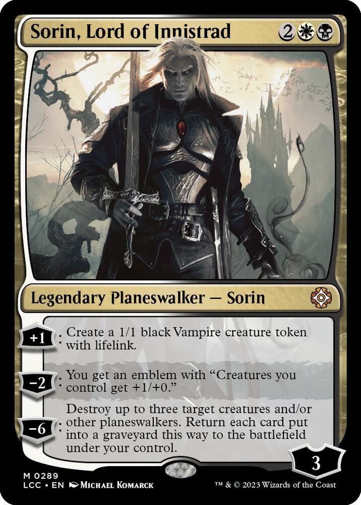 Sorin, Lord of Innistrad 289 card from Commander: The Lost Caverns of Ixalan