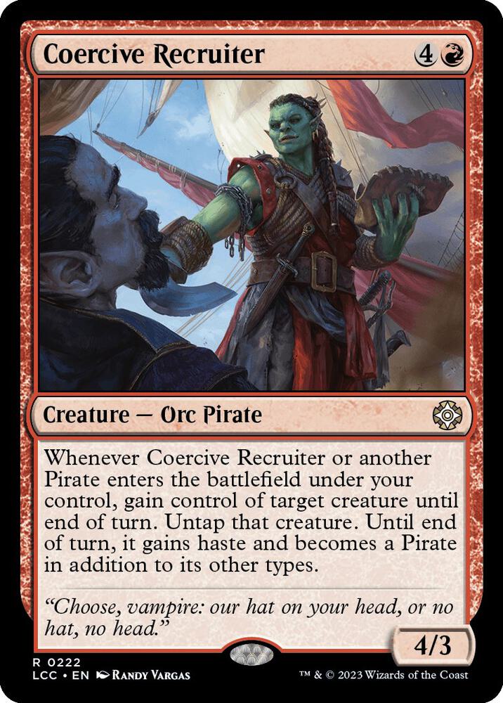 Coercive Recruiter 222 card from Commander: The Lost Caverns of Ixalan