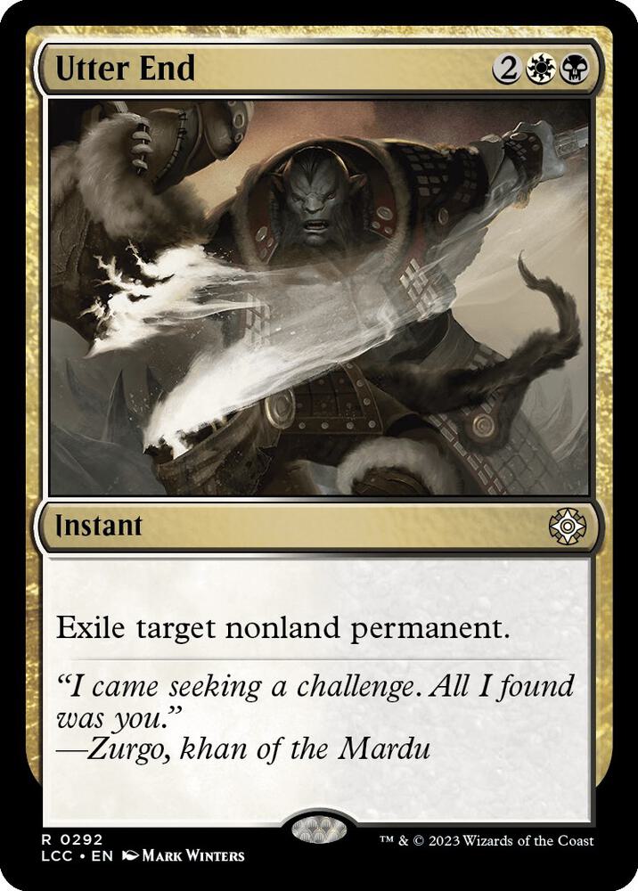 Utter End 292 card from Commander: The Lost Caverns of Ixalan