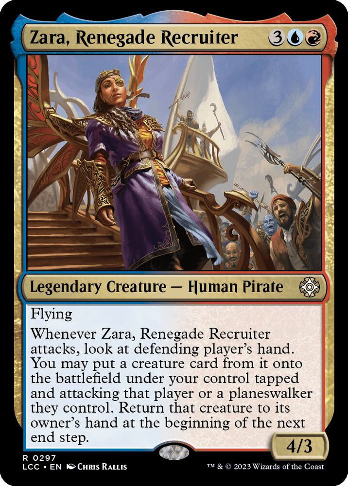 Zara, Renegade Recruiter 297 card from Commander: The Lost Caverns of Ixalan