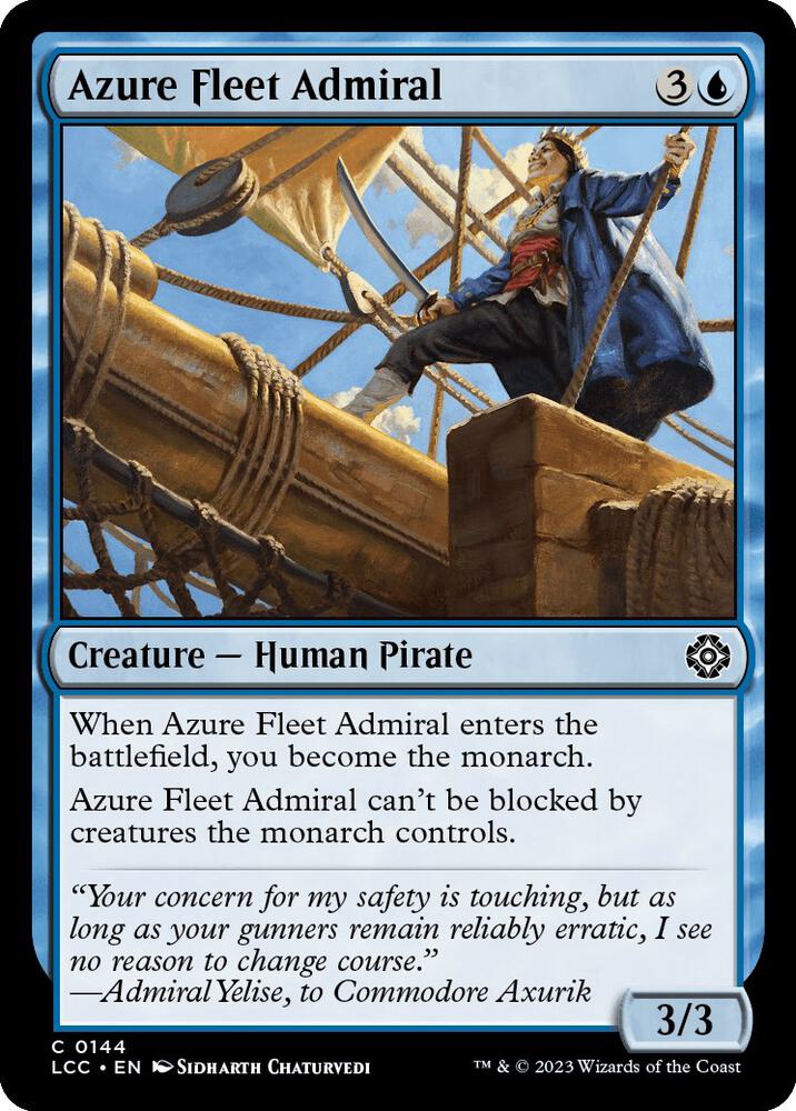 Azure Fleet Admiral 144 card from Commander: The Lost Caverns of Ixalan