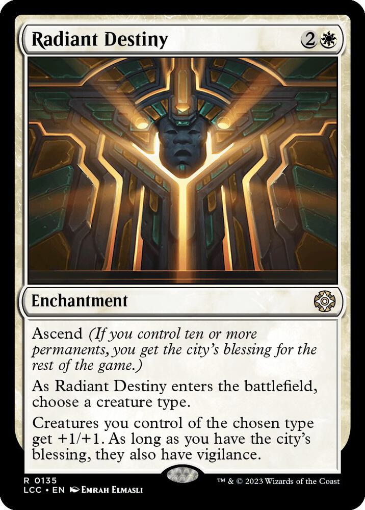 Radiant Destiny 135 card from Commander: The Lost Caverns of Ixalan
