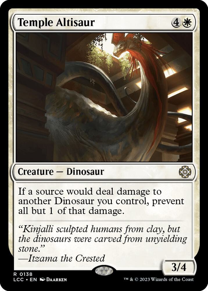 Temple Altisaur 138 card from Commander: The Lost Caverns of Ixalan