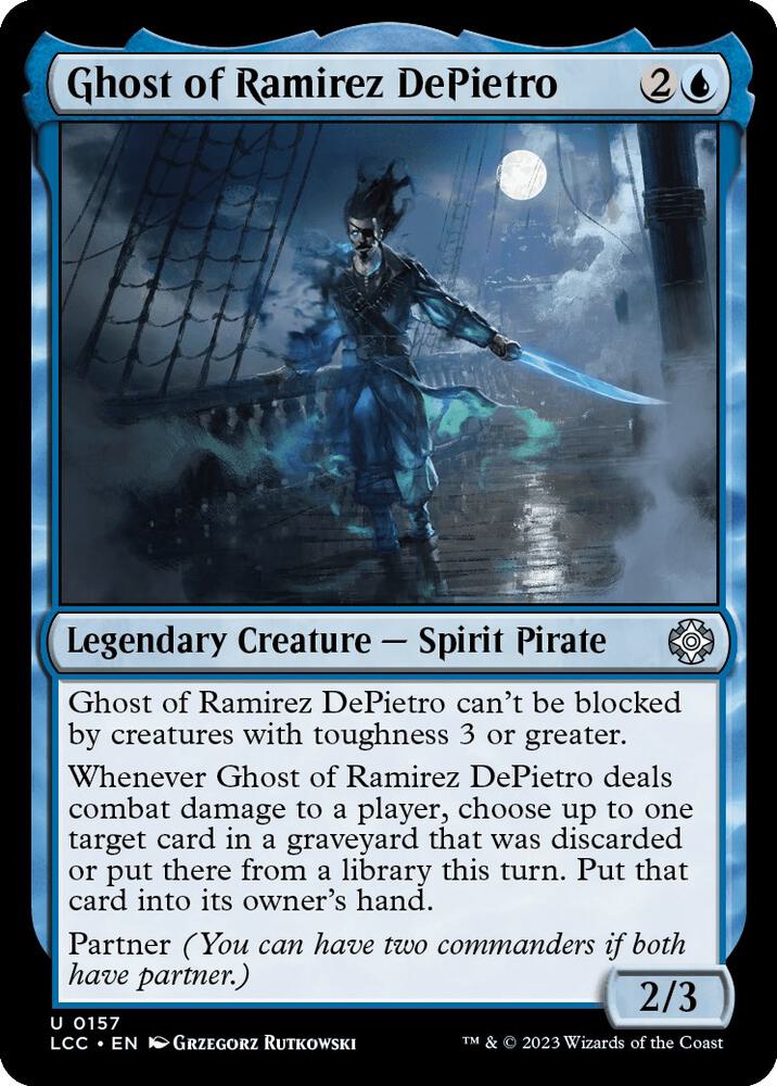 Ghost of Ramirez DePietro 157 card from Commander: The Lost Caverns of Ixalan