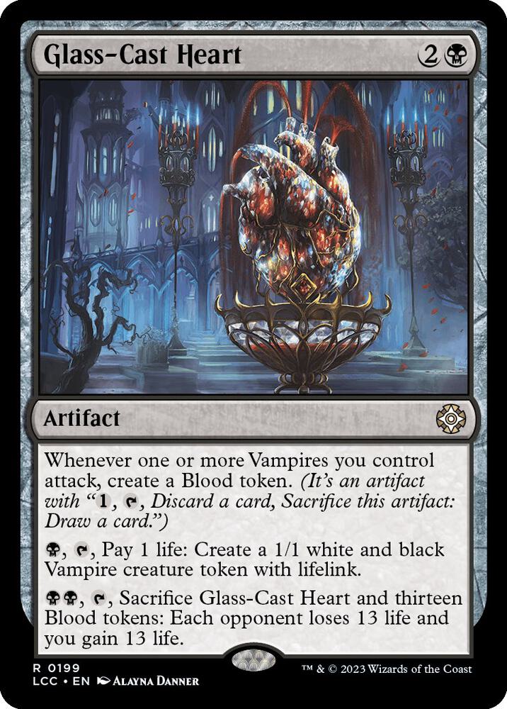 Glass-Cast Heart 199 card from Commander: The Lost Caverns of Ixalan