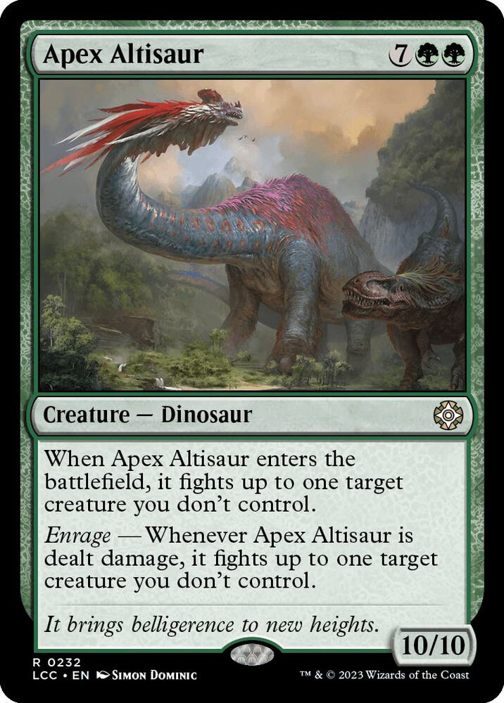 Apex Altisaur 232 card from Commander: The Lost Caverns of Ixalan