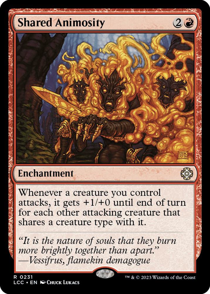 Shared Animosity 231 card from Commander: The Lost Caverns of Ixalan