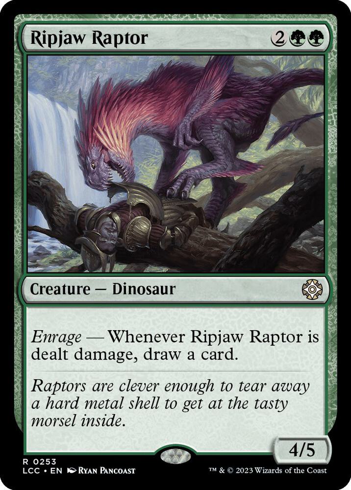 Ripjaw Raptor 253 card from Commander: The Lost Caverns of Ixalan