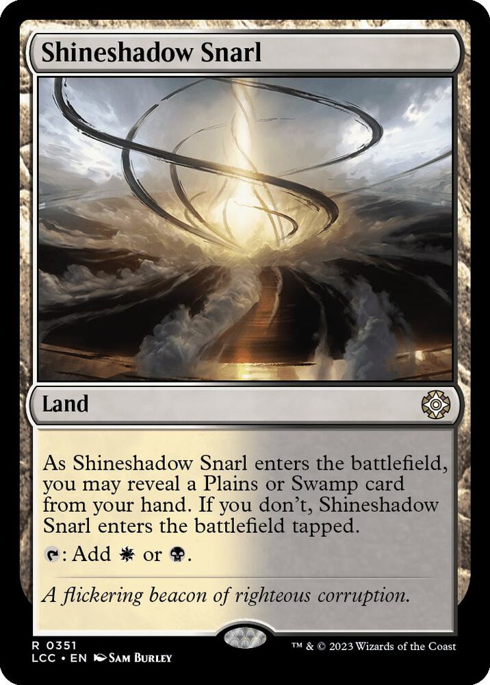 Shineshadow Snarl 351 card from Commander: The Lost Caverns of Ixalan
