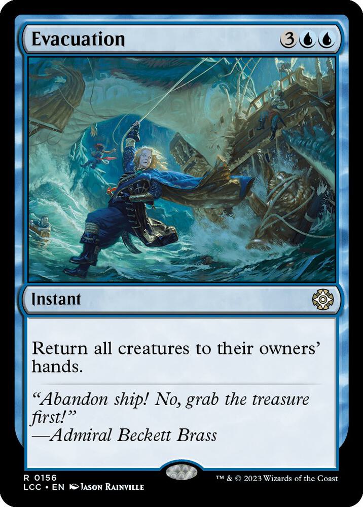 Evacuation 156 card from Commander: The Lost Caverns of Ixalan