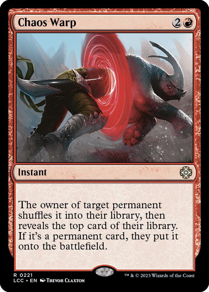 Chaos Warp 221 card from Commander: The Lost Caverns of Ixalan