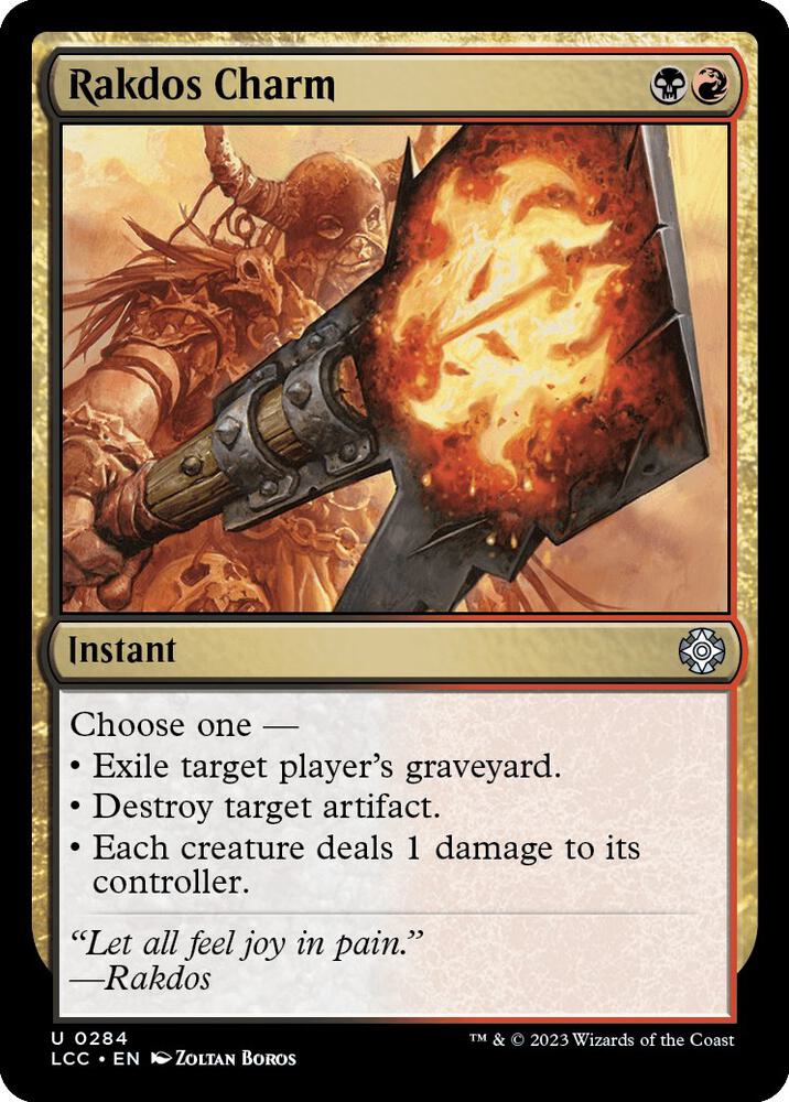 Rakdos Charm 284 card from Commander: The Lost Caverns of Ixalan