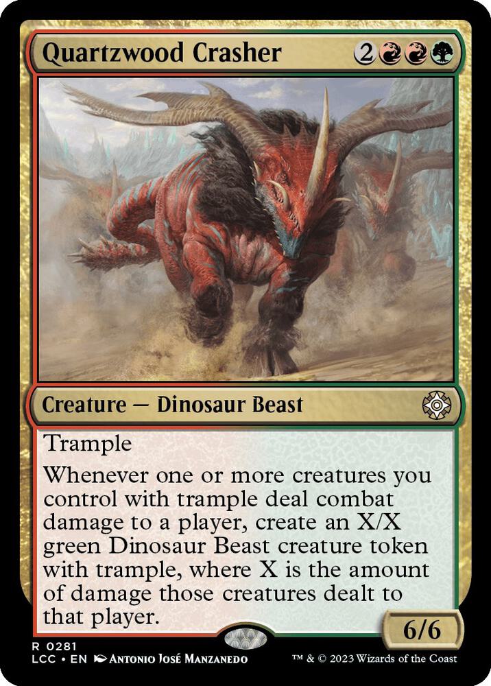 Quartzwood Crasher 281 card from Commander: The Lost Caverns of Ixalan