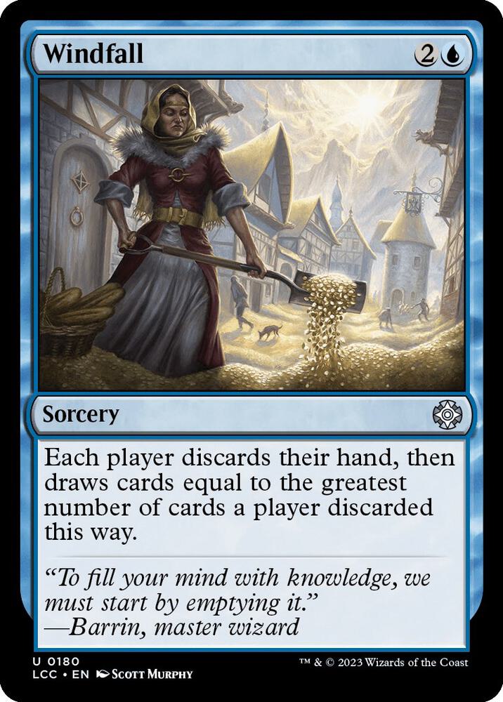 Windfall 180 card from Commander: The Lost Caverns of Ixalan
