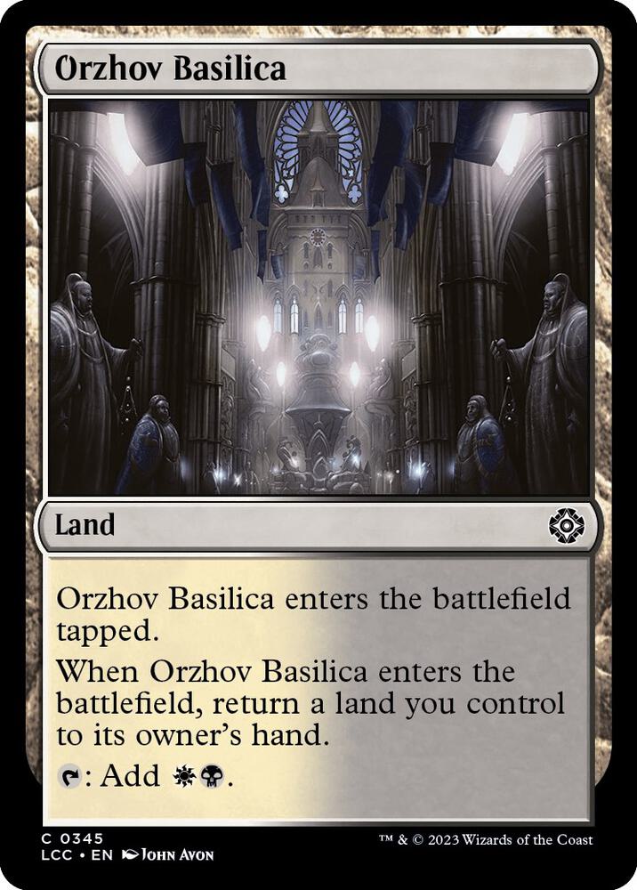 Orzhov Basilica 345 card from Commander: The Lost Caverns of Ixalan