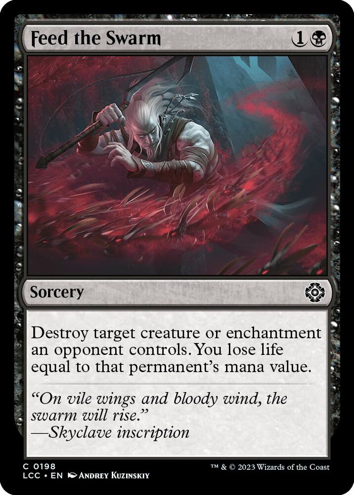 Feed the Swarm 198 card from Commander: The Lost Caverns of Ixalan
